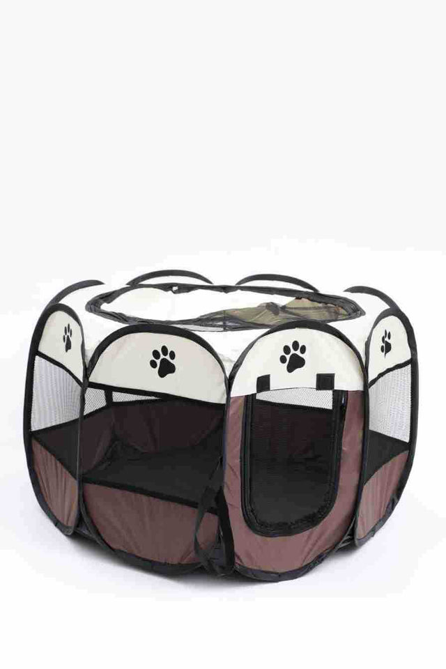 Octagonal Cage Fence Pet Cloth Tent Easy Storage Cat Nest