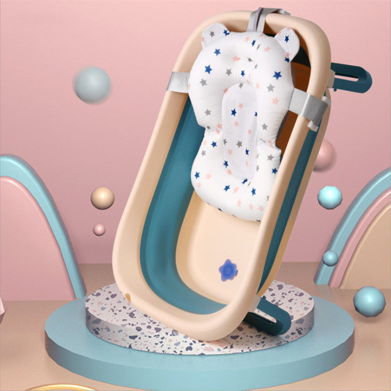Baby Bath Seat Support Mat with foldable anti-slip cushion