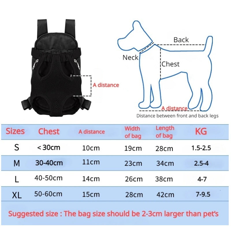 Sac à dos de transport pour petit chien, respirant et portable, sac de transport ajustable pour chien pour la randonnée, le camping et les voyages
