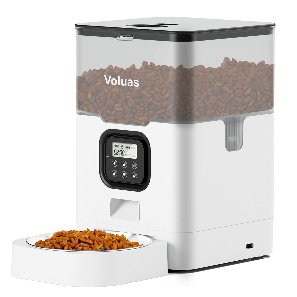 Distributeur automatique intelligent de nourriture pour animaux à double gamelle