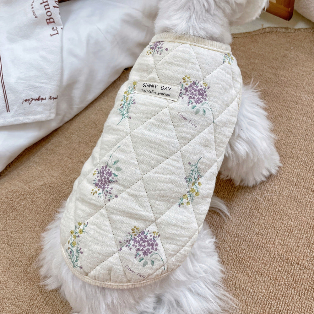 Vêtements pour animaux, vêtements rembourrés en coton, vêtements d'intérieur