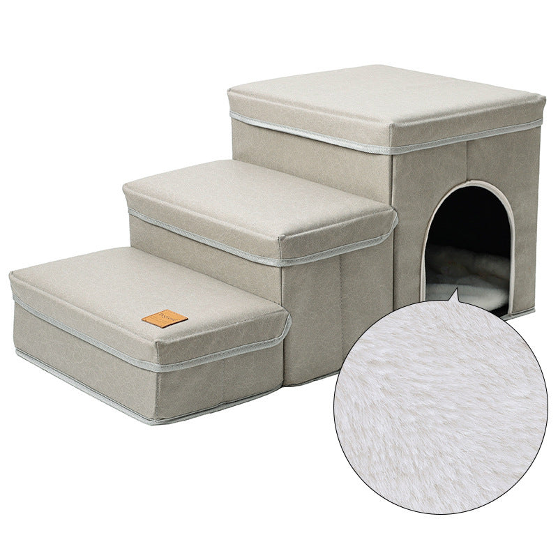 Cage chenil multifonctionnelle, escaliers pour chiens, lit supérieur, canapé, rampe pour chiots, fournitures pour animaux de compagnie