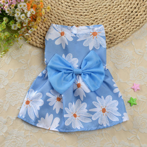 Floral Princess Dress Teddy Pet Cute Dog