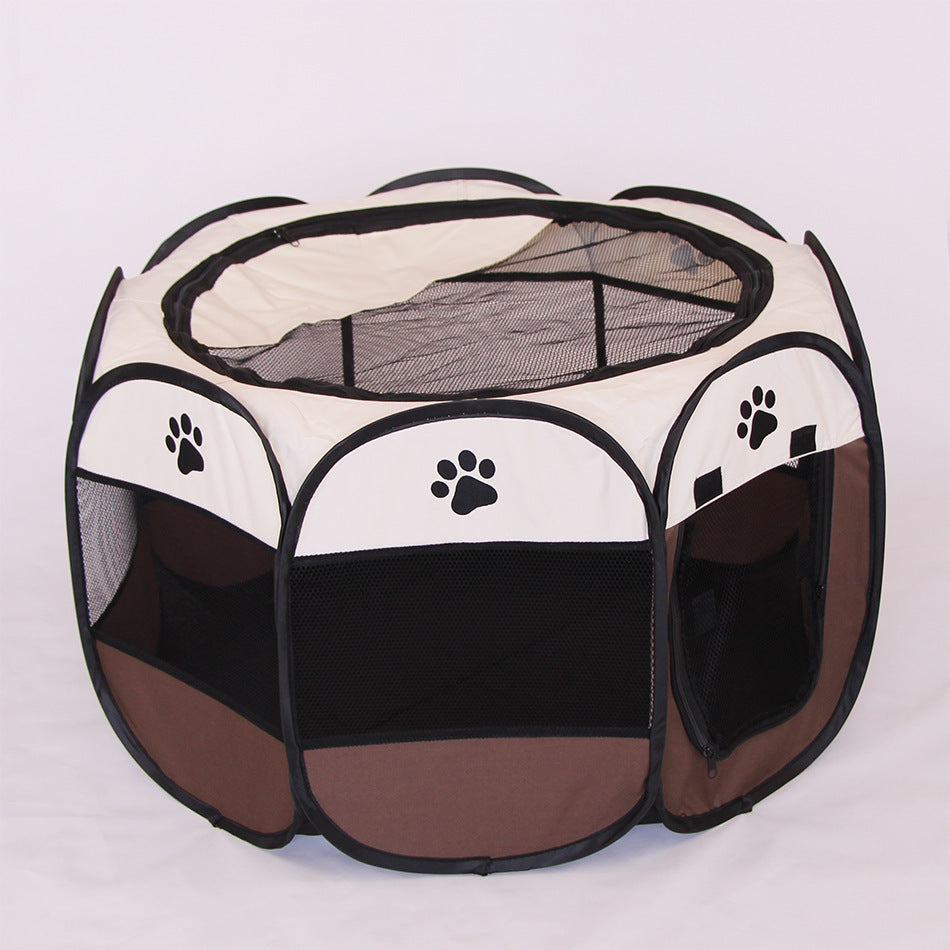 Parc pliable octogonal en tissu Oxford pour chat et chien