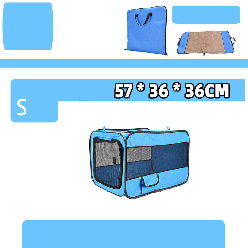 Sac de transport pour animaux de compagnie portable, sac pliable en tissu, cage de transport de voyage pour animaux de compagnie avec fermetures éclair de sécurité verrouillables