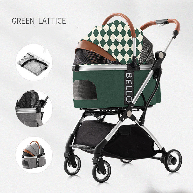 Poussette pour chien Chariot pliant universel à quatre roues pour chien Teddy