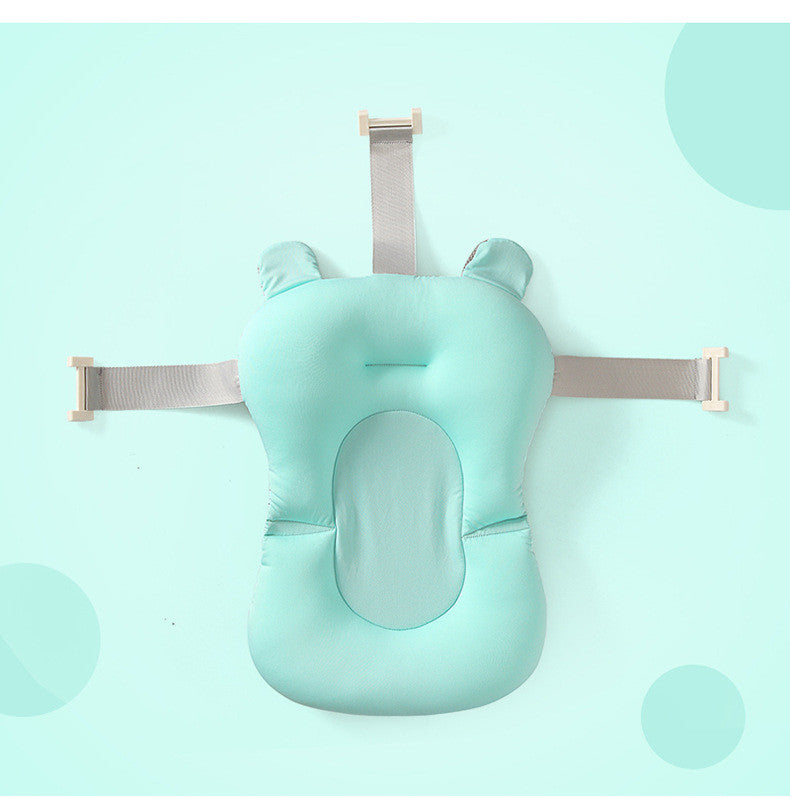 Baby Bath Seat Support Mat with foldable anti-slip cushion