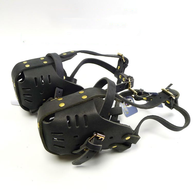 Muselière en cuir de vache pour chiens de taille moyenne à grande et chevaux