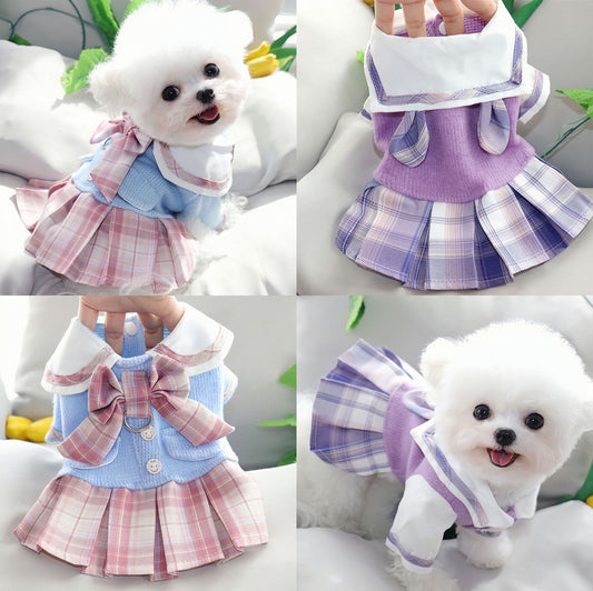 Jupe style JK pour chien, vêtements pour animaux