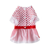 Dog Clothes Pet Polka Dot Breathable Princess Tulle Skirt