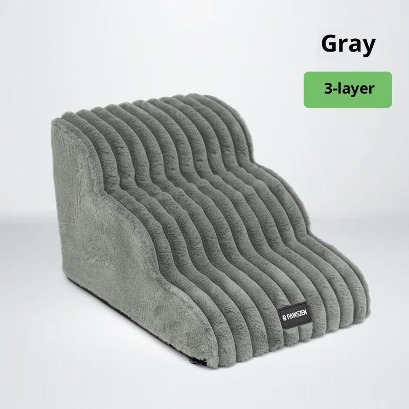 Escalier pour animaux en mousse, déhoussable, lavable et antidérapant