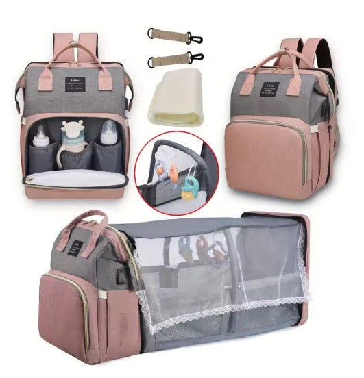 Bag - Large-Capacity Mommy Bag featuring spacious compartments, multiple pockets, and stylish design for moms.