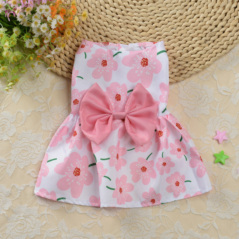 Robe de princesse à fleurs pour chien adorable