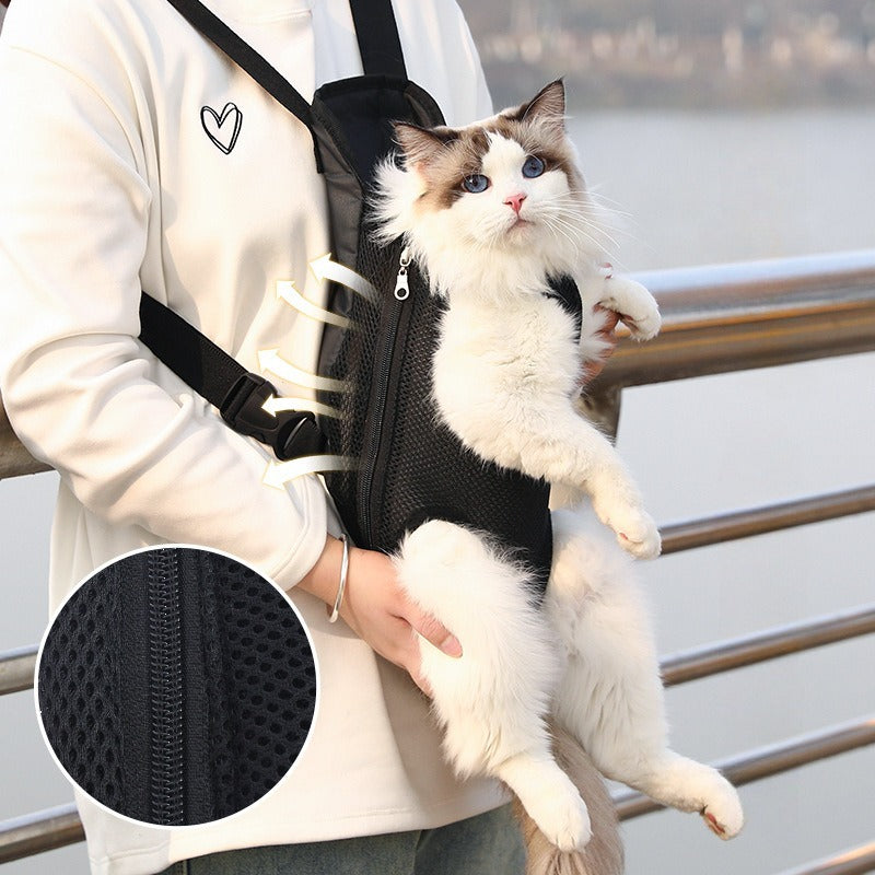 Sac à dos de transport pour petit chien, respirant et portable, sac de transport ajustable pour chien pour la randonnée, le camping et les voyages