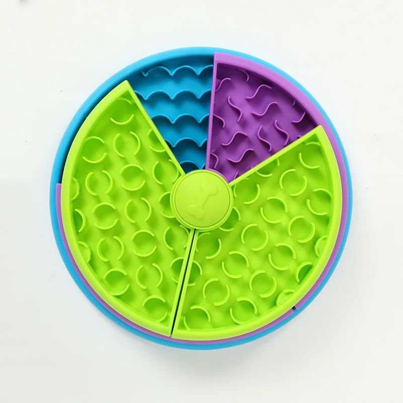 Gamelle Lente pour Chien avec Puzzle 3 Niveaux Anti-étouffement Antidérapante Mangeoire Lente Interactif pour Chiot Accessoires pour Animaux de Compagnie