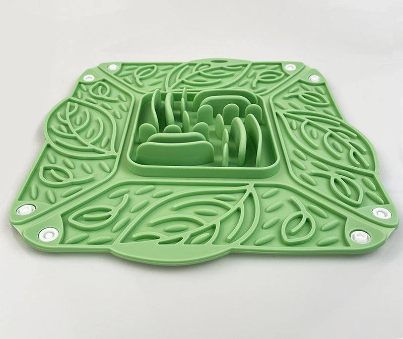 Gamelle pliable en silicone pour animaux de compagnie, mangeoire lente multifonctionnelle