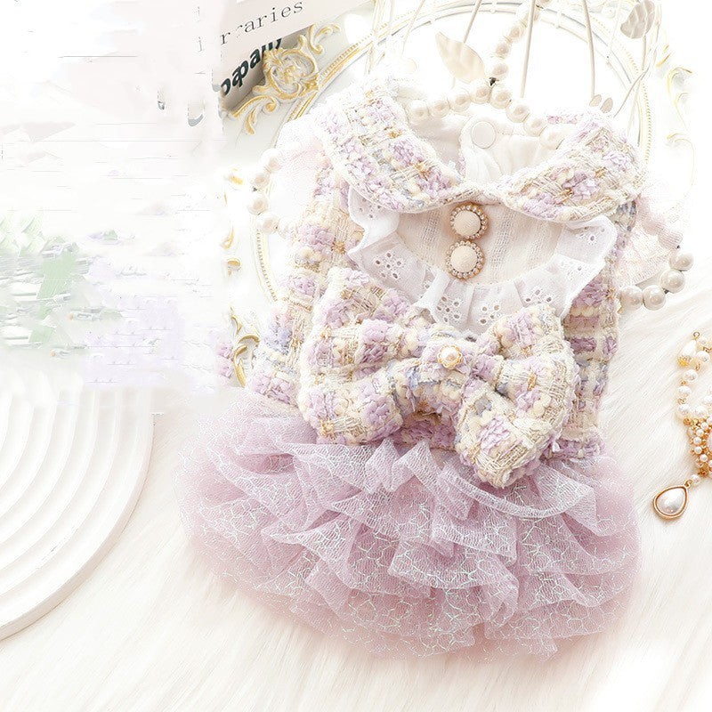 Robe en dentelle pour petits chiens