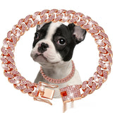 Pet Diamond Collar Cuban Link Chain Small Medium Large Dogs And Cats Necklace