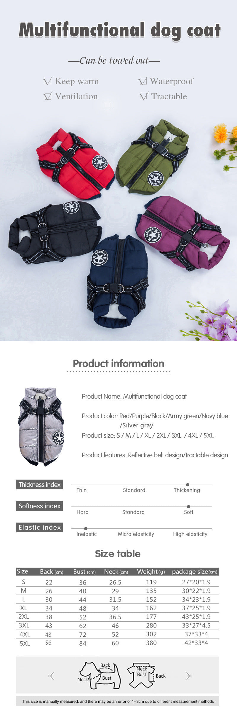 Nouveau Gilet pour Chien Vêtements pour Animaux Gilet pour Chien Vêtements pour Chien Gilet pour Animaux de Compagnie Gilet pour Chien Teddy Bichon