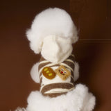Pet Clothes Autumn And Winter Cute Felt Biscuit Sweater