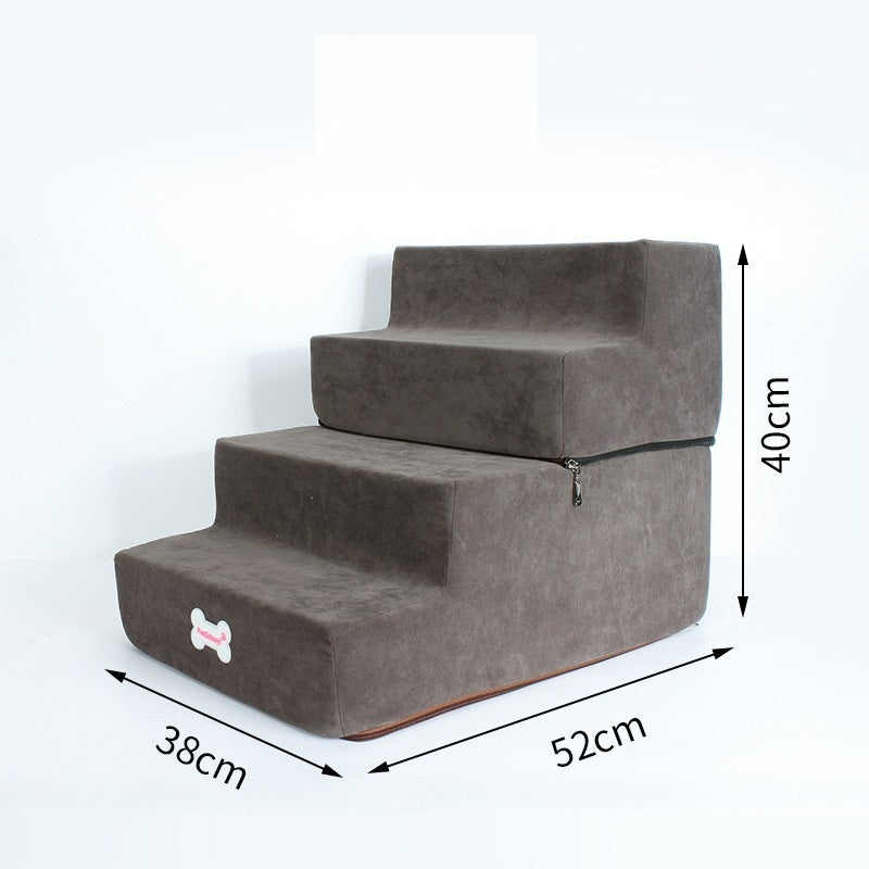 Vente directe d'usine : escalier pour chien, échelle d'escalade pour animaux, marches en éponge pour petits chiens et Teddy, pour canapé ou lit, personnalisable.
