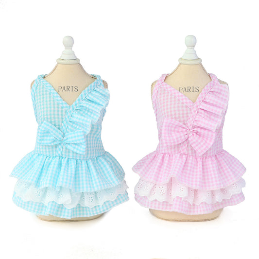 Vêtements pour animaux, accessoires pour chiens, robe à nœud papillon