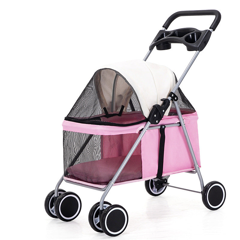 Poussette pour animaux de compagnie, pliable et portable, pour chat et petit chien, légère et pratique