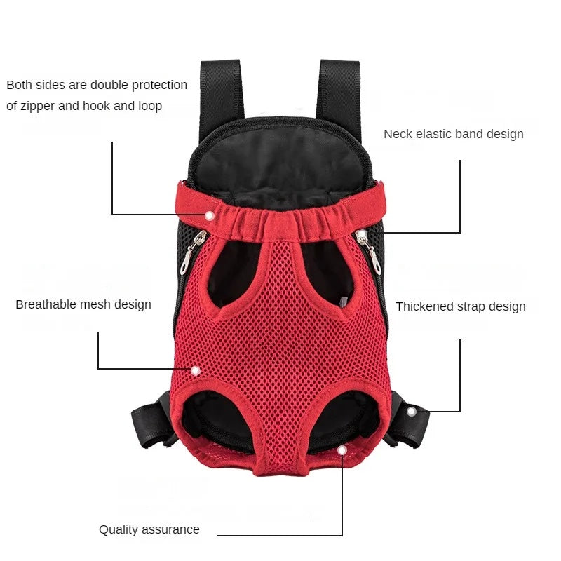 Sac à dos de transport pour petit chien, respirant et portable, sac de transport ajustable pour chien pour la randonnée, le camping et les voyages