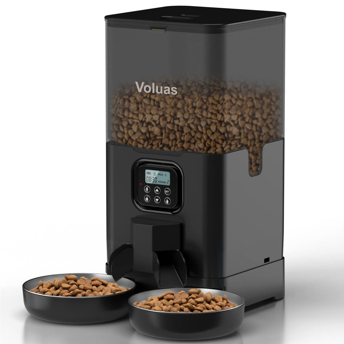 Distributeur automatique intelligent de nourriture pour animaux à double gamelle