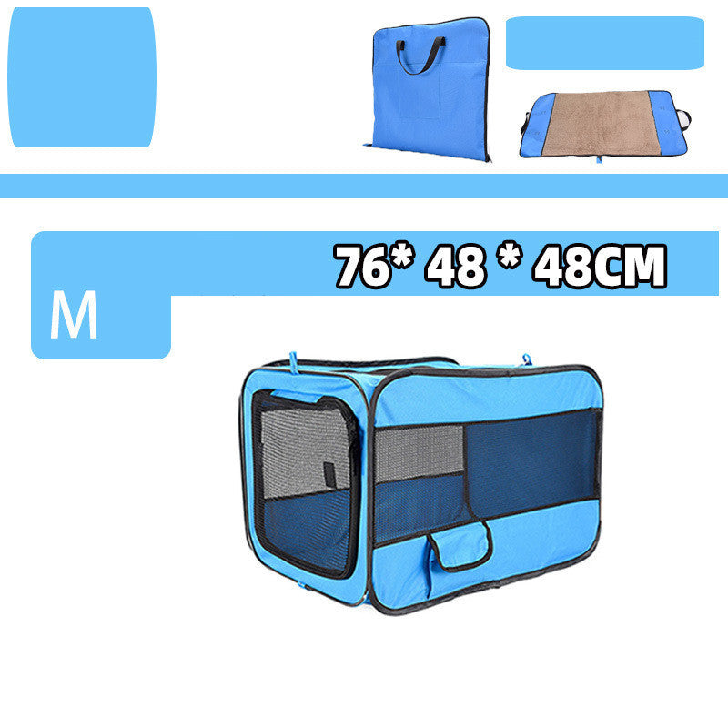 Sac de transport pour animaux de compagnie portable, sac pliable en tissu, cage de transport de voyage pour animaux de compagnie avec fermetures éclair de sécurité verrouillables