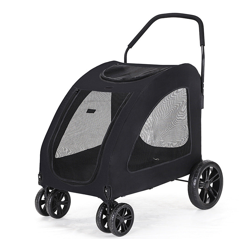 Poussette pour animaux de compagnie pour chiens moyens à grands, chiens âgés, chiens handicapés, chat, légère, portable, pliable, pour la marche