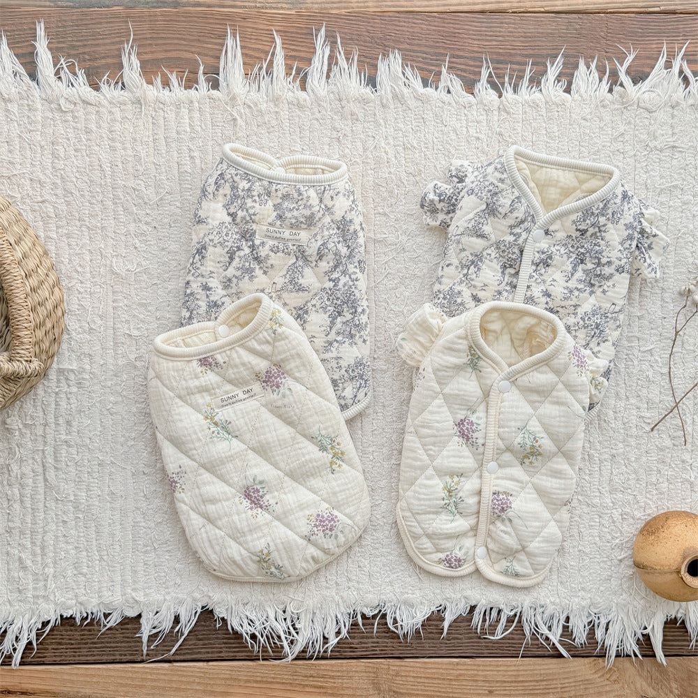 Vêtements pour animaux, vêtements rembourrés en coton, vêtements d'intérieur