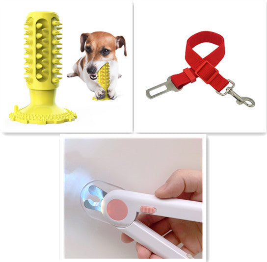 Brosse à Dents pour Chien Nettoyage des Dents Ventouse Bâtonnet Molaire Jouet à Mâcher pour Chien