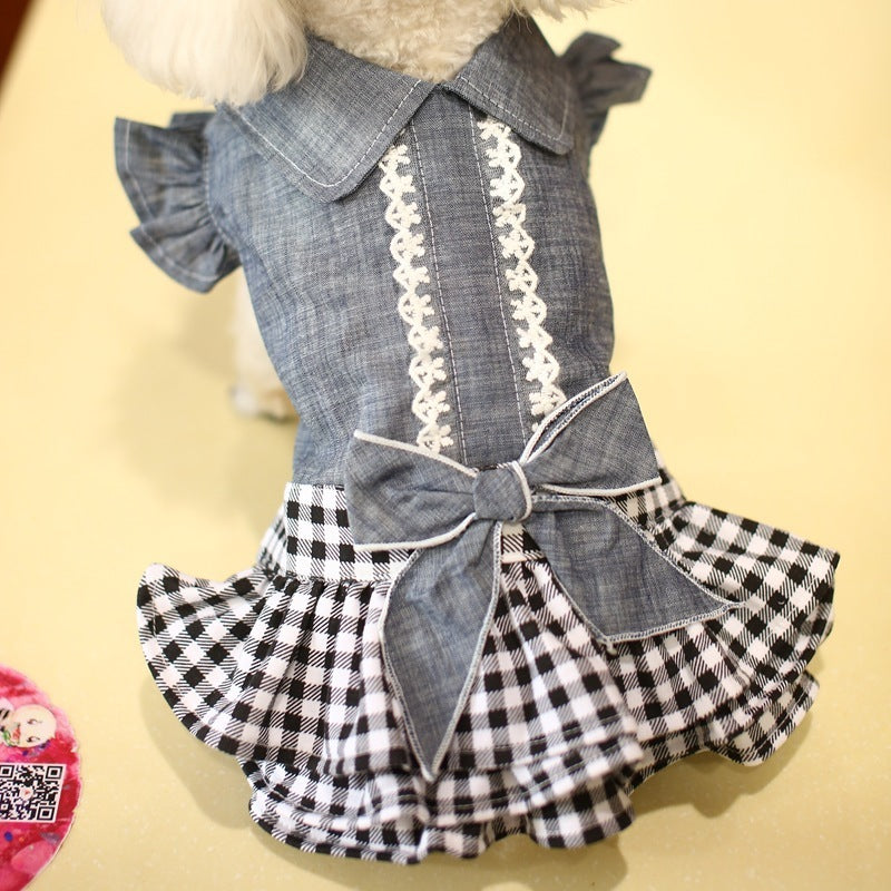 Pet Clothes Princess Dress Bow Skirt Teddy Dress