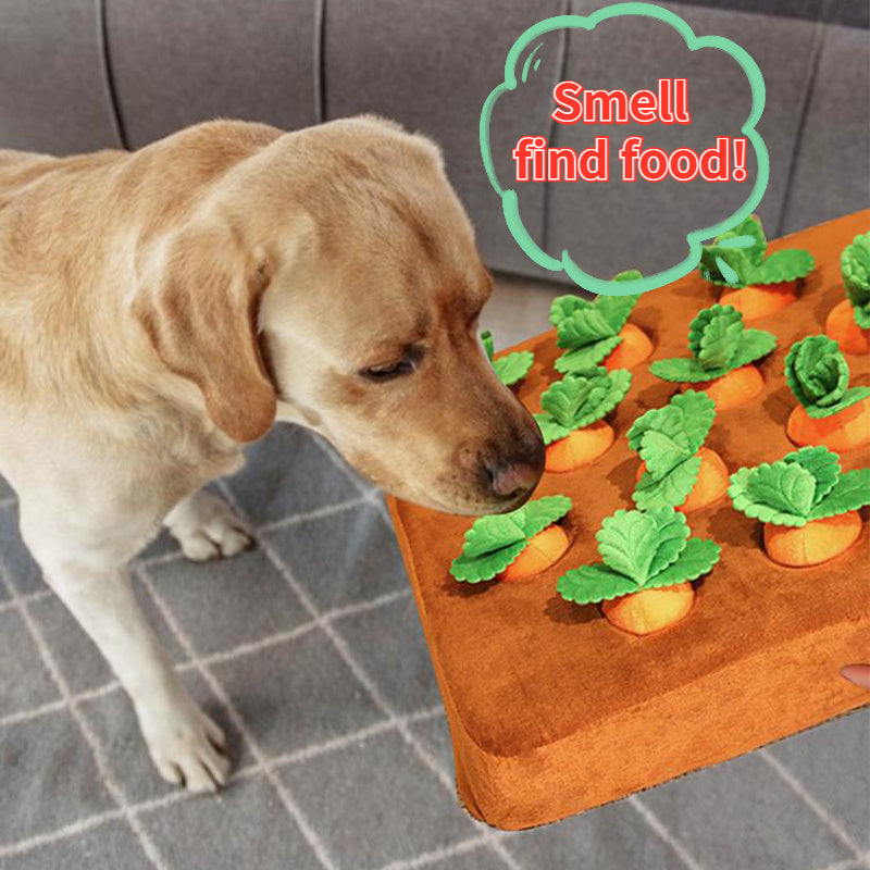 Jouets pour chiens et chats – Jouet en peluche carotte – Jouet à mâcher en forme de légume – Tapis de fouille – Jouet à mâcher durable pour chiots – Accessoires pour chiens