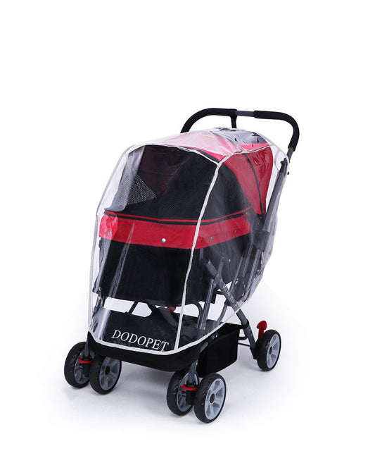 Housse de pluie pour poussette d'animaux, imperméable pour poussette de bébé, housse de pluie et coupe-vent pour poussette pour chien