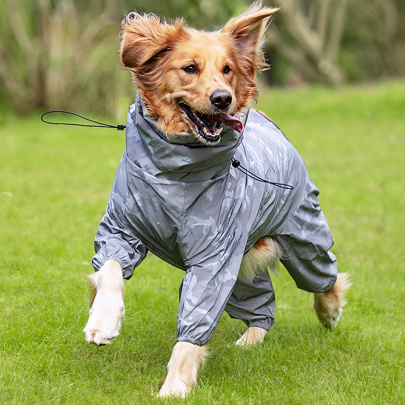 Imperméable d'extérieur réfléchissant et étanche pour grands chiens et animaux de compagnie