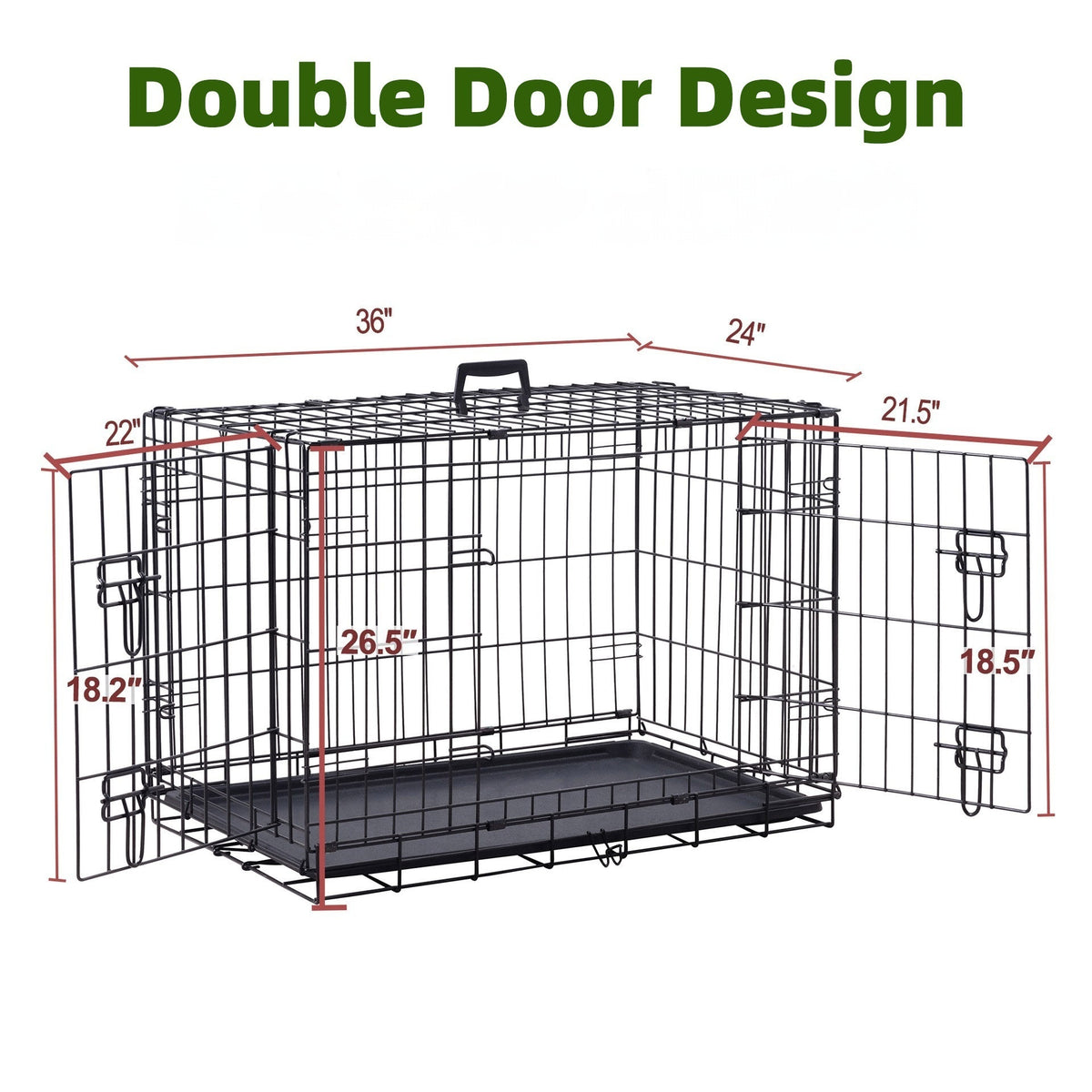 Cage pour chien pliable renforcée grande taille