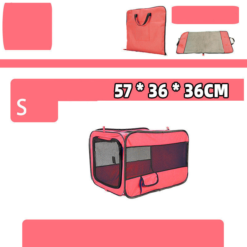 Sac de transport pour animaux de compagnie portable, sac pliable en tissu, cage de transport de voyage pour animaux de compagnie avec fermetures éclair de sécurité verrouillables