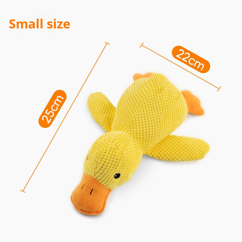 Jouet en Peluche pour Animaux de Compagnie, Canard Apaisant pour Chien, Jouets en Peluche Canard, Jouet à Mâcher Couineur pour Chiot, Jouet Oreiller à Mâcher pour le Nettoyage des Dents des Animaux de Compagnie, Fournitures pour Animaux de Compagnie